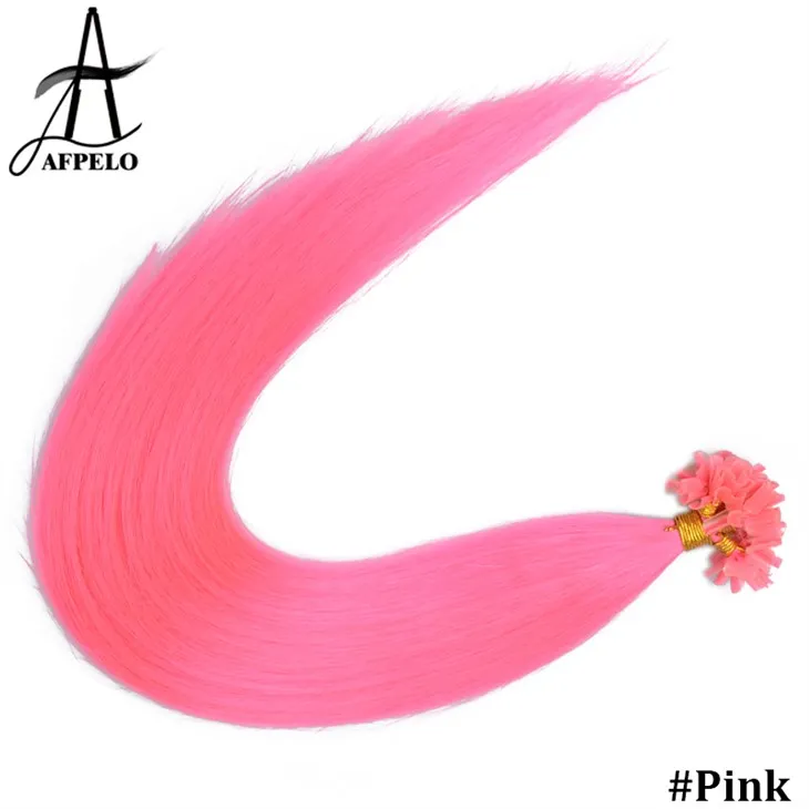 Barvni lasni podaljški z U konico